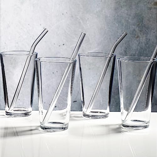 Glass Drinking Glasses Set Of 4, 16Oz Glass Drinking Cups, Dishwasher Safe Highball Glasses, Clear Heavy Base Tall Pint Glasses, Water Glasses, Bar Glass, Wine, Juice, Ice Tea, Beer Glasses Set Of 4 #TOP1
