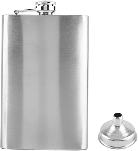 Frasco de cadera de acero inoxidable para alcohol contenedor de licor con embudo botella de bolsillo para campamento para whisky licor vino alcohol