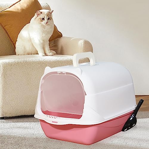 Arenero para Gato Cerrado con Tapa Rosa miniatura 4