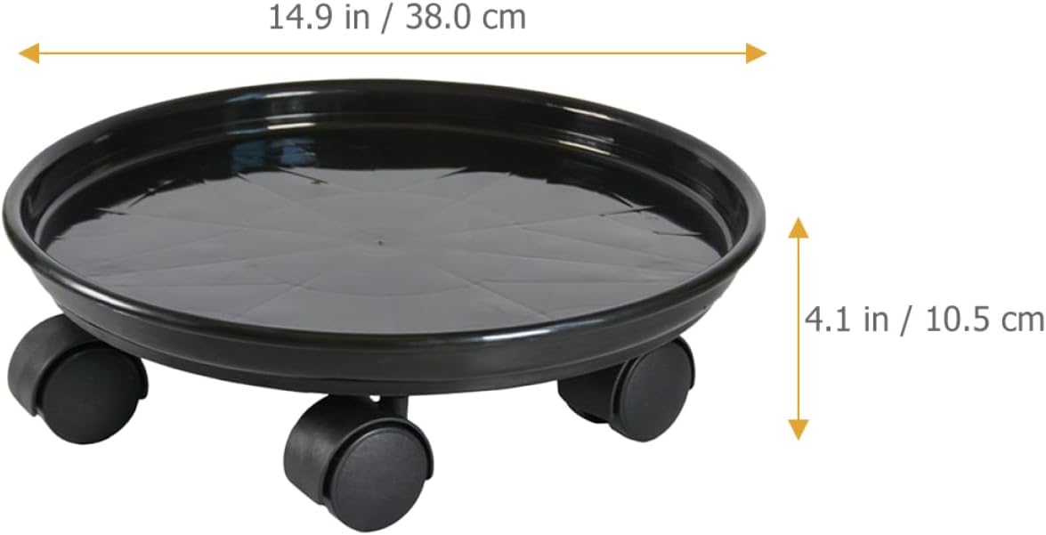 Rolling Flower Pot Base Plant Pot Stand for Indoor Plant Plate Water Tray