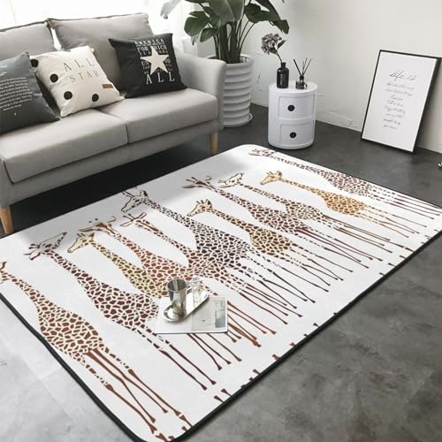 Tapis doux girafe dessin animé pour salon et chambre