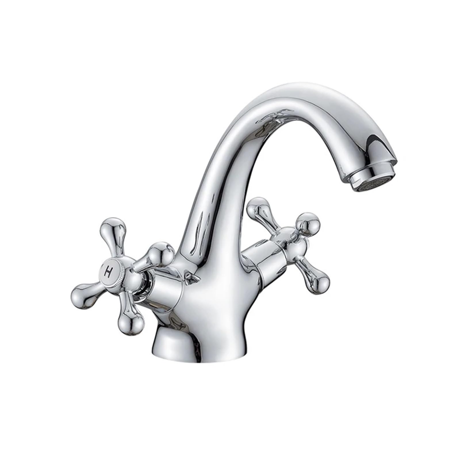 Robinet en laiton antique double poignée croisée mitigeur de luxe pour bidet et lavabo