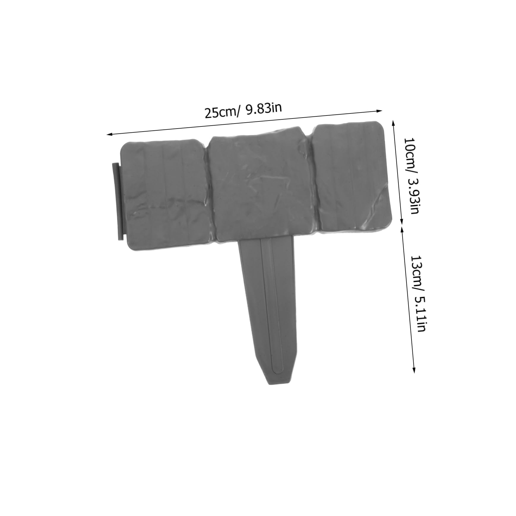 Borde de Jardín Decorativo de Piedra Artificial en PVC Diseño Simple y Elegante, Fácil Instalación, Uso Versátil para Exteriores y Granjas, Paquete de 20 Piezas
