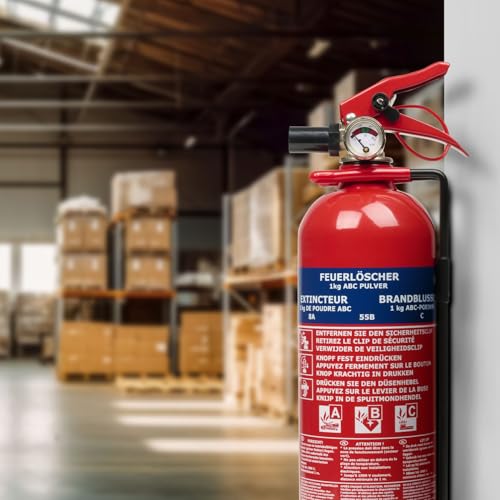 Smartwares Pulverl&ouml;scher - 1 kg - f&uuml;r ABC Br&auml;nde - mit Halterung - FEX-18116