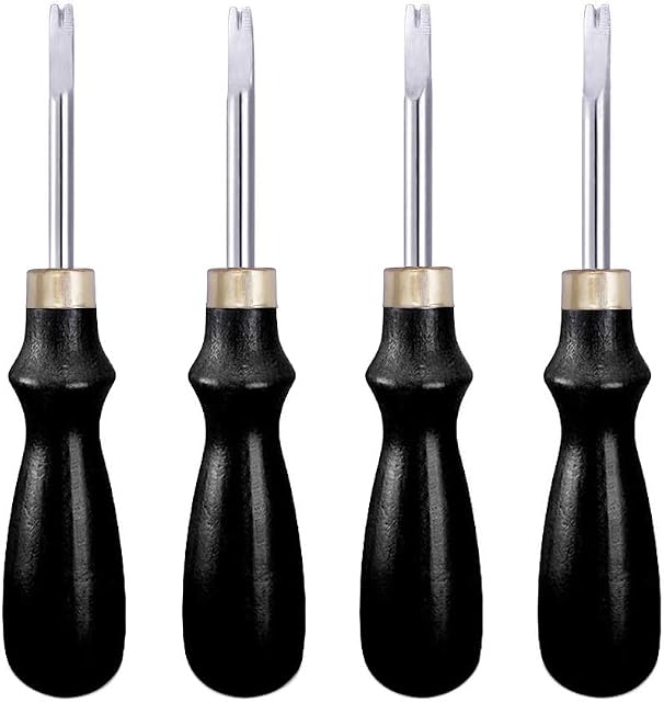 Leather Edge Tool Set-4 Pcs Leather Beveler, Leather Edge Skiving Tool, Leather Craft Tools for Leather DIY Leather Crafting Making