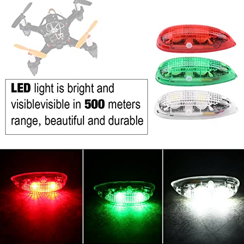 Kit LED drone de 3 lampes flash sans fil vert blanc rouge pour helico RC - 2
