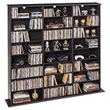 VEVOR Bibliothèque Étagère, Meuble de Rangement Multimédia à 8 Niveaux 70x30x140 cm, Armoire Bibliothèque pour CD, DVD, Livres, Jeux, Collections, Étagères Réglables pour Bureau Chambre Salon Marron