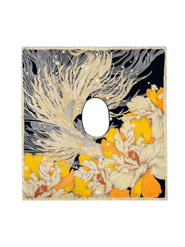 Floerns Women's Floral Crew Neck Poncho Shrug Asymmetrical 3/4 Sleeve Wraps Shawls2