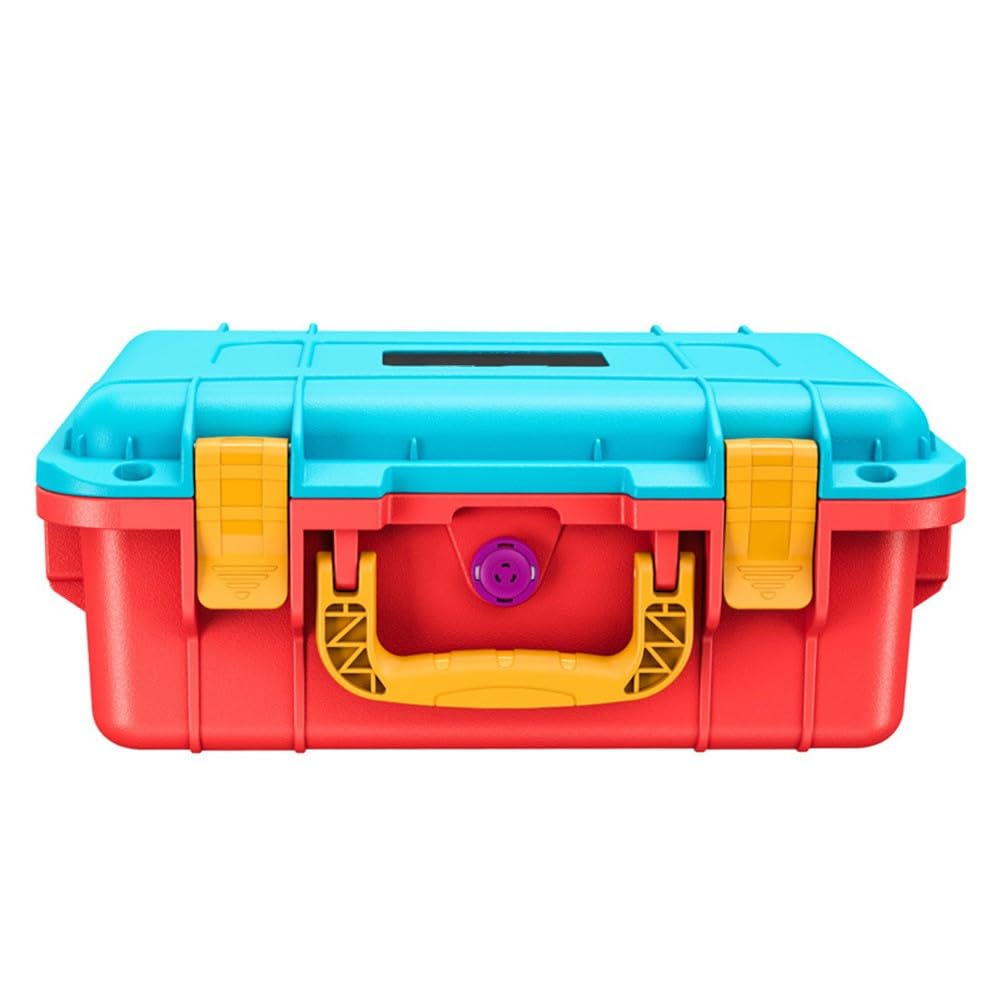 Scatola portaoggetti impermeabile in ABS per Nintendo Switch, custodia da viaggio portatile per console e giochi, blu marrone