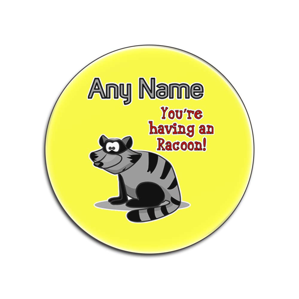 Dessous-de-verre personnalisés racoon pour égayer vos apéritifs entre amis avec humour jaune