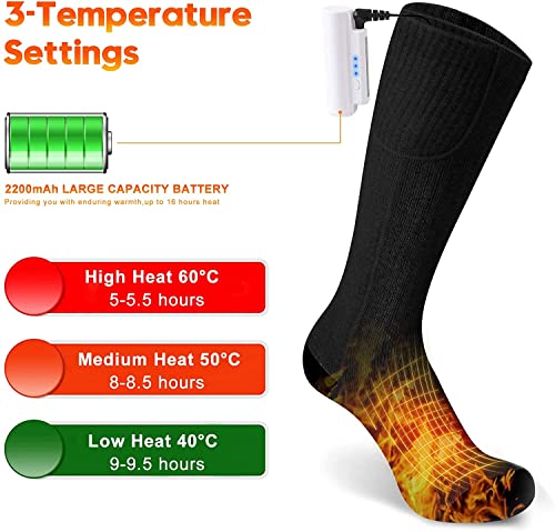 B7 Heated Socks with 2200 mAh Rechargeable Electric Heated Socks, Battery Operated Comfortable Heating Socks, Camping Warming Electric - Image 3