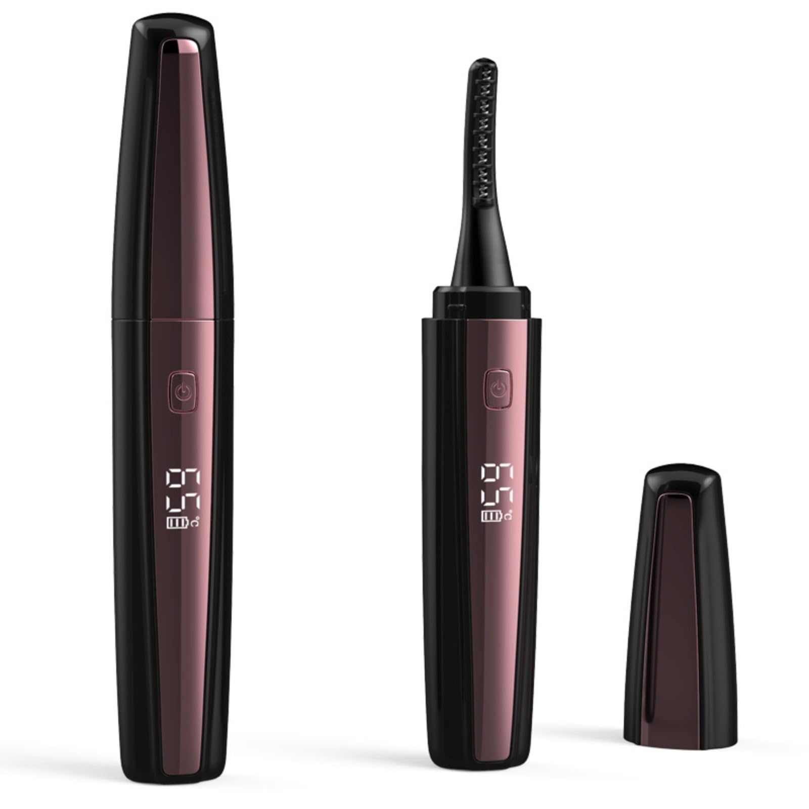 Hitzebetriebener Wimpernformer – Kabellos, USB-Ladung, perfekt für natürliche Wimpern & Wimpernverlängerungen – Sicheres Locken ohne Zange (Schwarz,2 Stück)