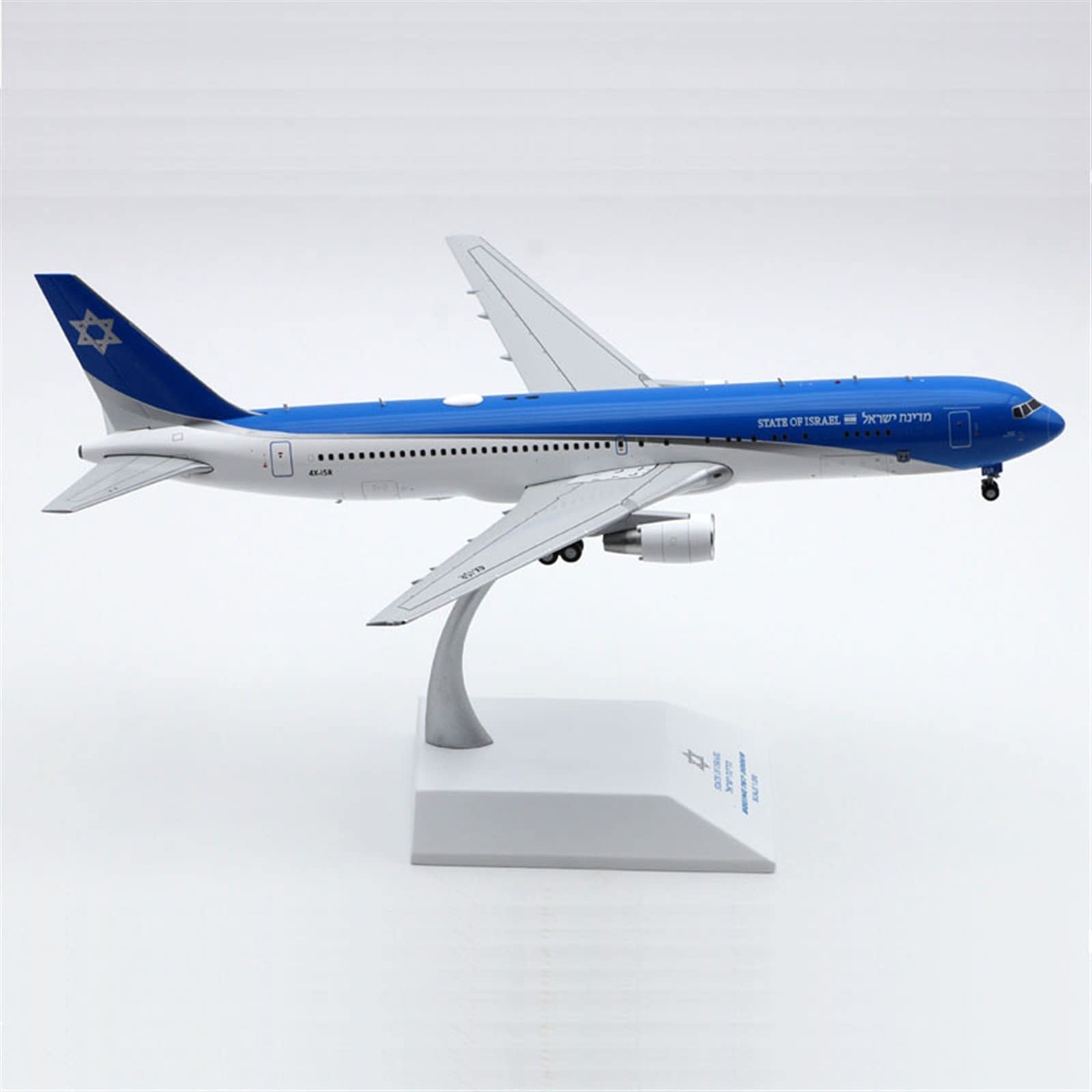 ZXLIHS Skala 1 200 El Al dla B767-300er 4x-isr Odlewany materiał stopowy Samolot Pamiątkowa dekoracja Zabawka Miniaturowy zestaw hobbystyczny
