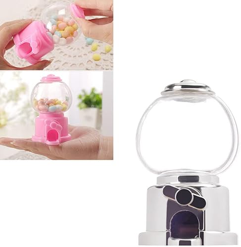 Miniatura 5 de STOBOK Máquina de dulces, 6 máquinas giratorias para atrapar dulces, mini máquina creativa de chicles dispensadora de dulces, caja de dulces para