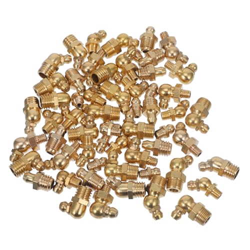 Alipis Grease Fitting Set 1/4-28 Sae-lt Full Assortment Kit Angled Straight Fittings Made of Brass for Automotive Industrial Use