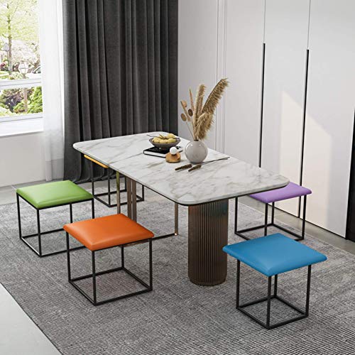 Tabouret de canapé en cuir pour optimiser l'espace du salon moderne - 8