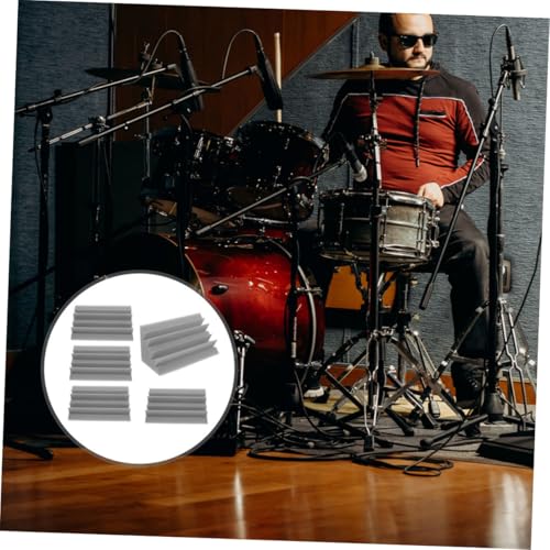 10 piezas paneles absorbentes de sonido esponja acústica para estudios musicales, teatros y espacios de grabación, control acústico y reducción de ruido miniatura 6