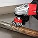 Toolman Threaded Knot Wire Wheel Brush 4'' Abrasive For Grinders Twist Knotted For Heavy Duty carbon steel bristles for rust removal XTH019
