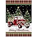 Morigins Merry Christmas Decorative Winter Red Truck with Gifts Double Sided Holiday House Flag 28x40 in