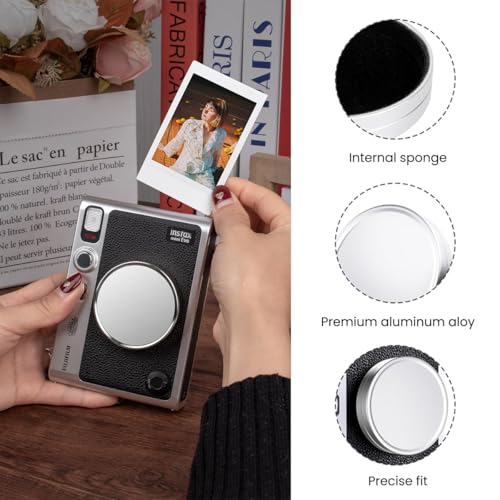 Image of ZORBES Lens Cap for Fujifilm Instax Mini Evo Aviation Aluminum Alloy Lens Cap Microfiber Flannel Fabric Liner Protective for Fujifilm Instax Mini Evo