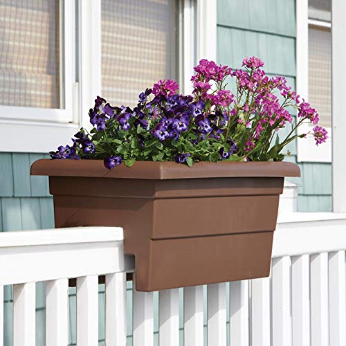 WINDOWBOX 24 inch Countryside Railing Planter Color: Brown