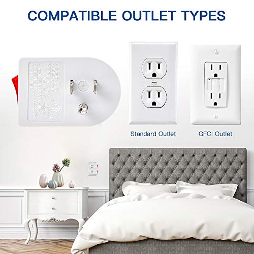 Etl Listed Grounded Outlet Adapter With On Off Switch And Red Indicator, Jackyled 3 Prong Single Port Power Adapter Outlet, Electrical Fireproof Power Switch Plug Extender For Home And Office, 2 Pack #TOP5