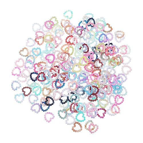 OSALADI 200 Piezas Joyas de cuentas redondas coloridas artesanía adornos de perlas Rosario adorno de boda Cuentas de perlas cuentas de colores suministros para hacer joyas el plastico