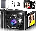 Macchina Fotografica Digitale, 4K 50MP Autofocus Videocamera 16X Zoom Con Schermo Ribaltabile a 180° Da 2,8", Ricaricabile Macchina Digitale Compatta con Scheda da 32GB, per Studenti Principianti