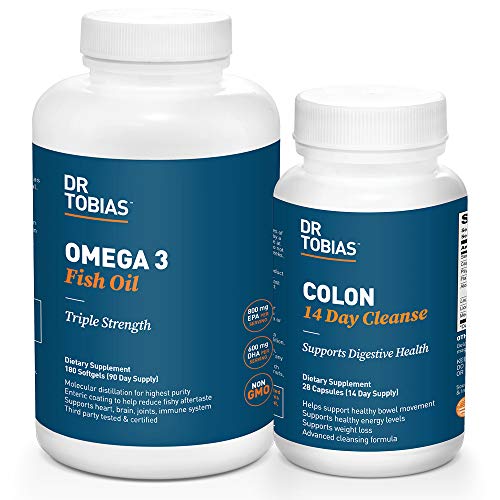 Dr. Tobias Omega 3 Fish Oil and Colon 14 Day Cleanse for Improved Digestion and Overall Health