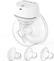 Bomba tira leite elétrica Bellababy vestível mãos-livres, bomba dupla sem fio atualizada com flanges confortáveis de 17 mm, 19 mm e 21 mm, bomba tira-leite elétrica portátil sem fio silenciosa, 4 modos e 6 níveis de sucção, flanges de 24 mm, pacote com 1 unidades