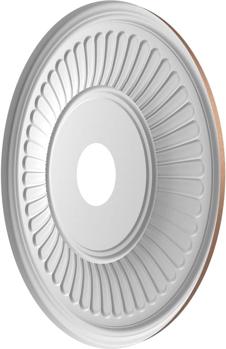 Ekena Millwork 19"OD x 3 1/2"ID x 1"P Berkshire Thermoformed PVC Ceiling Medallion (Fits Canopies up to 8 3/8"), Aged Copper