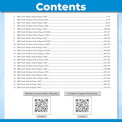 Image of PW 24 SBI Clerk Prelims & Mains Previous Year Solved Papers (Till Nov 2025) with 15 Online CBT Tests For 2026 Exam | 3500 PYQ Questions | Fully Solved