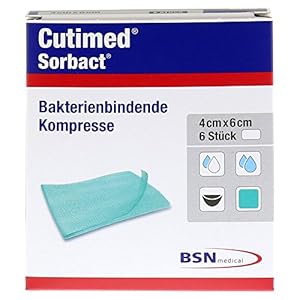 Cutimed, Sorbact Compressen 200 g, wit, 4 x cm, 6 stuks