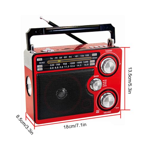 Image of Zunate Full Band Portable Shortwave Radio, AM FM SW LW World Band Radio DSP Good Reception Radio, Shortwave Radio with Best Reception, Long Telescopic Antenna for Home Kitchen Outdoor