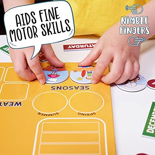 Jaques of London Magnetic Calendar Kids | Childrens Calendar and Weather Chart | Magnetic Childrens Calendar | Learning Toys | Since 1795.