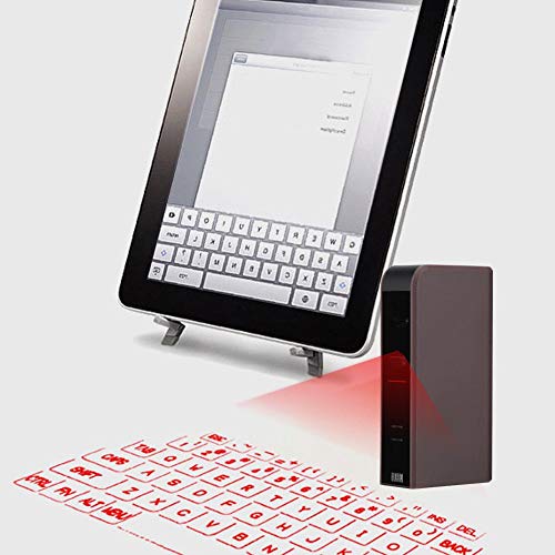 Mavis Laven Tastiera Tonda Vintage Riconoscimento multipunto Portatile Circolare Retro Tipo UK Tastiera di proiezione Tastiera virtuale Bluetooth per telefoni, Tablet, Notebook, ECC