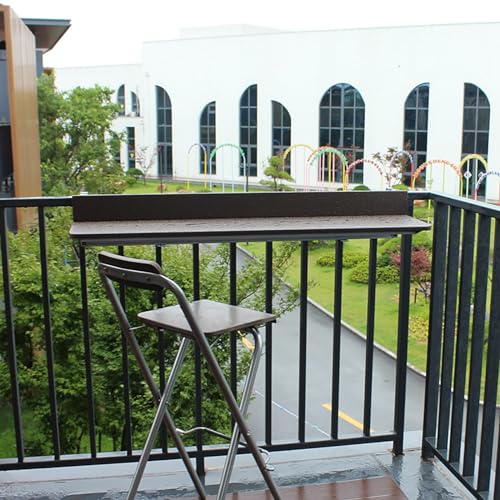 Mesa de balcón plegable de aluminio contra terrazas estrechas 3