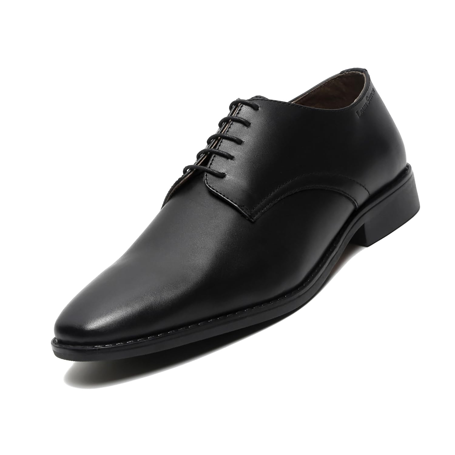 LOUIS STITCH Formal Derby Lace Up Shoes for Men | Handcrafted Italian Leather Mens Shoes | Obsidian Black | RXPLJB