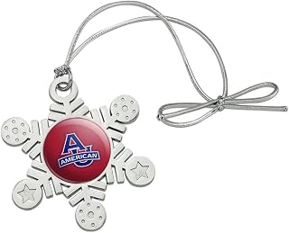 GRAPHICS & MORE American University Primary Logo Metal Snowflake Christmas Tree Holiday Ornament