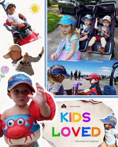 Image of Home Prefer Kids Lightweight Quick Drying Sun Hat Airy Mesh UV Protection Caps Boys Girls UPF50 Baseball Caps Run Beach Water