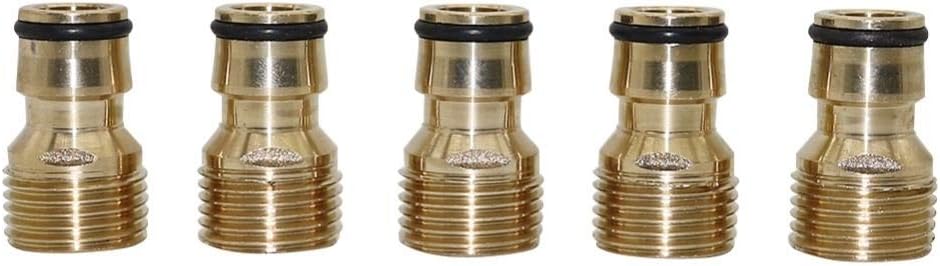 Garden Plumbing 50pcs 1/2" External Thread Brass Quick Connectors Joints Car Washing Fittings Home Garden Watering Irrigation System Accessories (Diameter : 1/2'') Plumbing Fittings