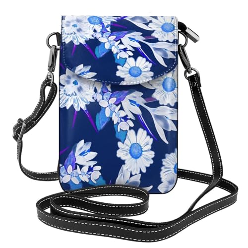 Portefeuille bandoulière femme fini le sac lourd grâce au porte-téléphone cuir PU fleurs