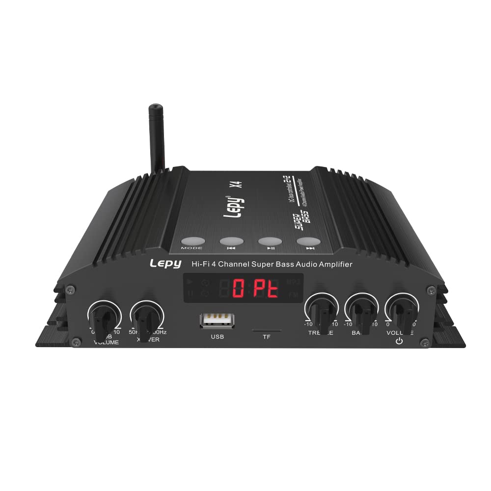 LP-X4 5.0 wzmacniacz mocy Bluetooth wejście koncentryczne z włókna optycznego 2.1 wzmacniacz mocy podwójny wyjście subwoofera 4x60w cztery kanały z zasilaniem 5A