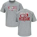 Ohio State Football Fans. Woody's Lookin' Down (Anti-Michigan) Grey T-Shirt (S-5X)