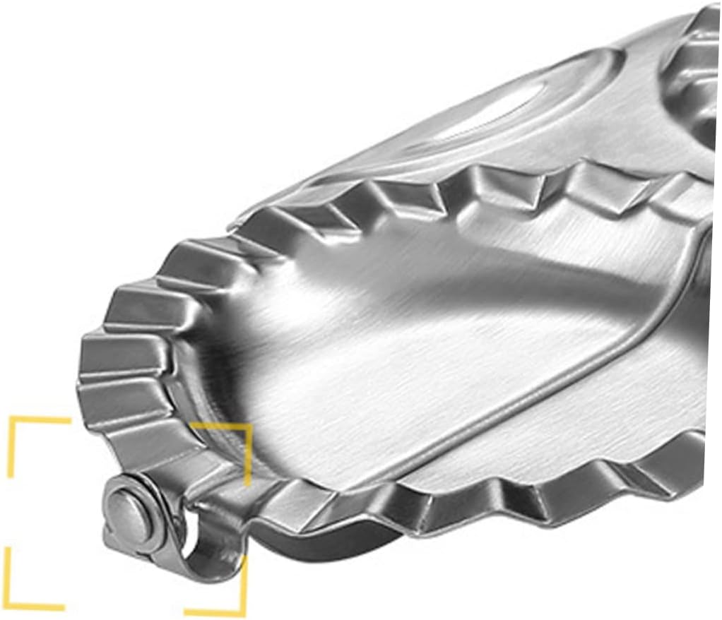 Ciieeo Stainless Steel Dumpling Mold for Dumpling Making Double-sided Press Tool for Home Kitchen and Restaurant Use Silver