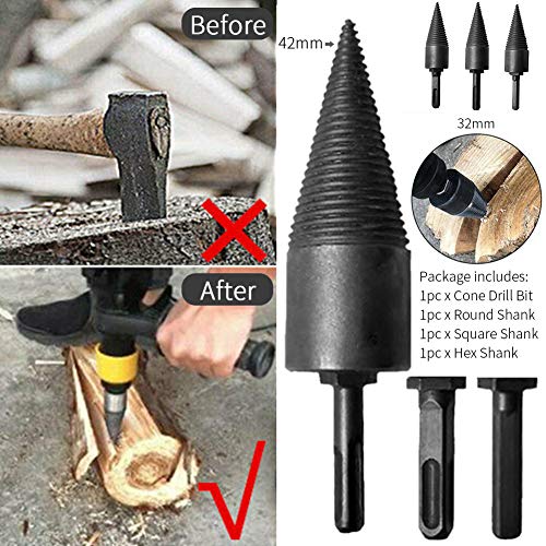 Holzspalter-Bohrer, Spalt-Holzkegelbohrer, robuster Bohrer, Schraubenkegel-Schraubendreher, Holzspalter, Schraubkonus… – Bild 8
