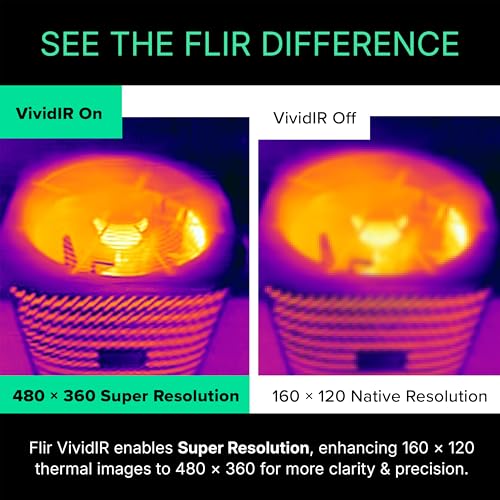 Image of Flir One Pro - Thermal Imaging Camera for Android Smartphones (USB-C), 480x360 Super Resolution (160x120 Native IR) | Samsung /Pixel USB-C, 160x120 native IR, MSX, VividIR, jobsite tough, case, USB cable