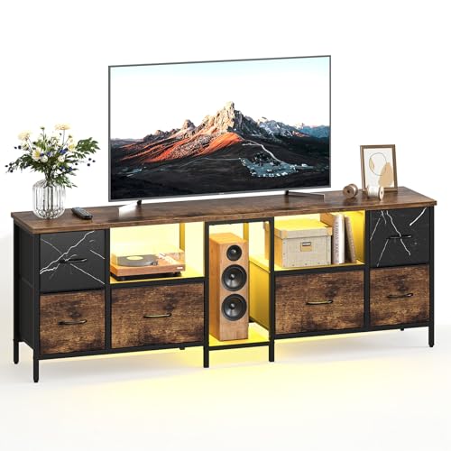 Bestier Mueble TV 160cm con Almacenamiento