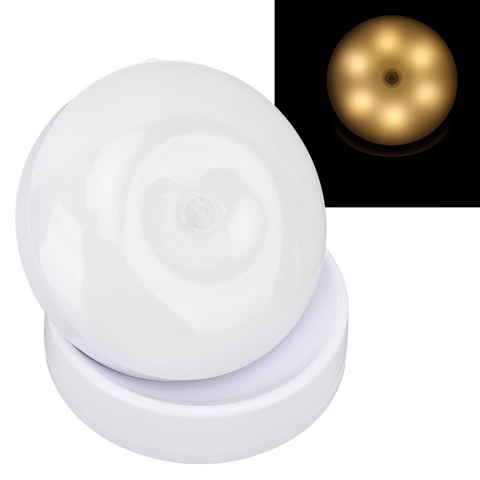 Jectse LED Induction Lamp, LED Night Light 360 Degree Rotating Energy Saving for Staircase (Warm Light) - Image 2