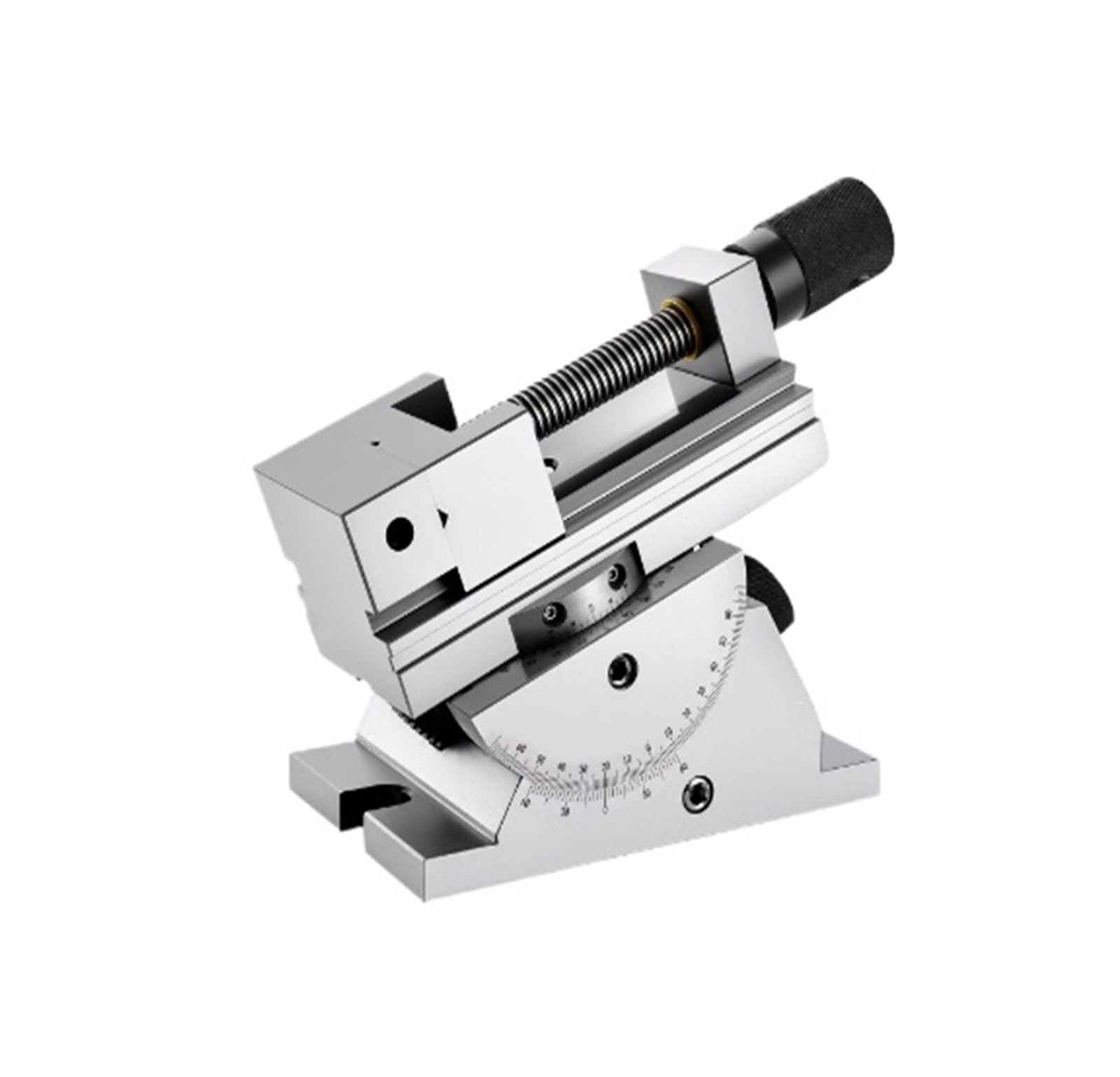 360-Degree Rotation Adjustable Angle Tilting Bench Vise Manual Jaw Vise 3-Inch Universal Jaw [Stainless Steel]